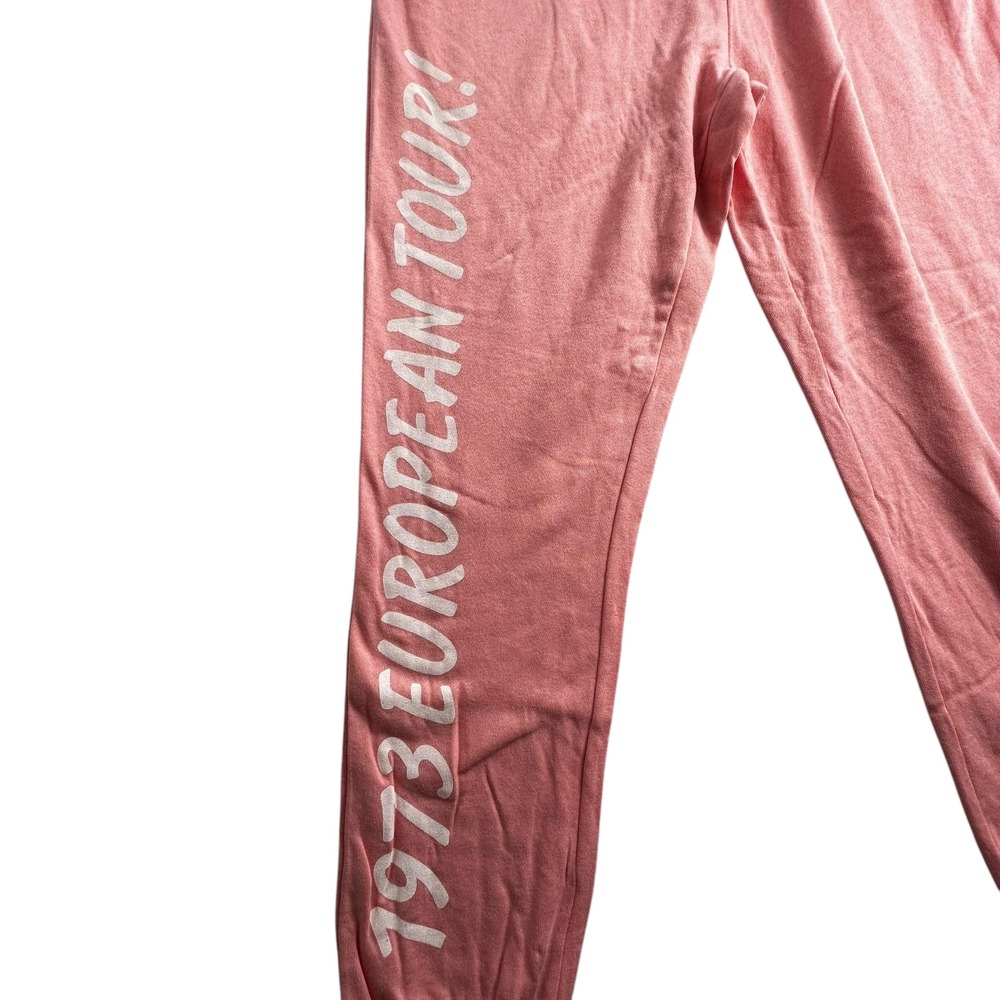 The Rolling Stones Womens Pink 1973‎ European Tour Graphic Jogger Sweatpants L - Picture 2 of 7